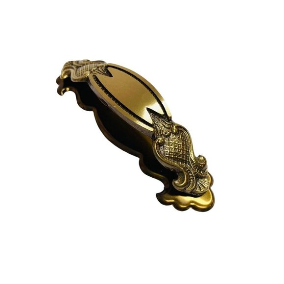 Set of 4 Vintage Style Drawer Pulls with Backplates 3" Center to Center 4 1/4"L - Picture 4 of 7